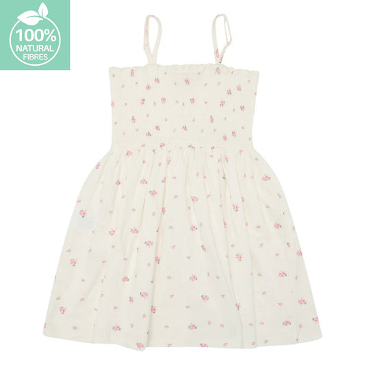 Let's Play Floral Jersey Dress - Cream