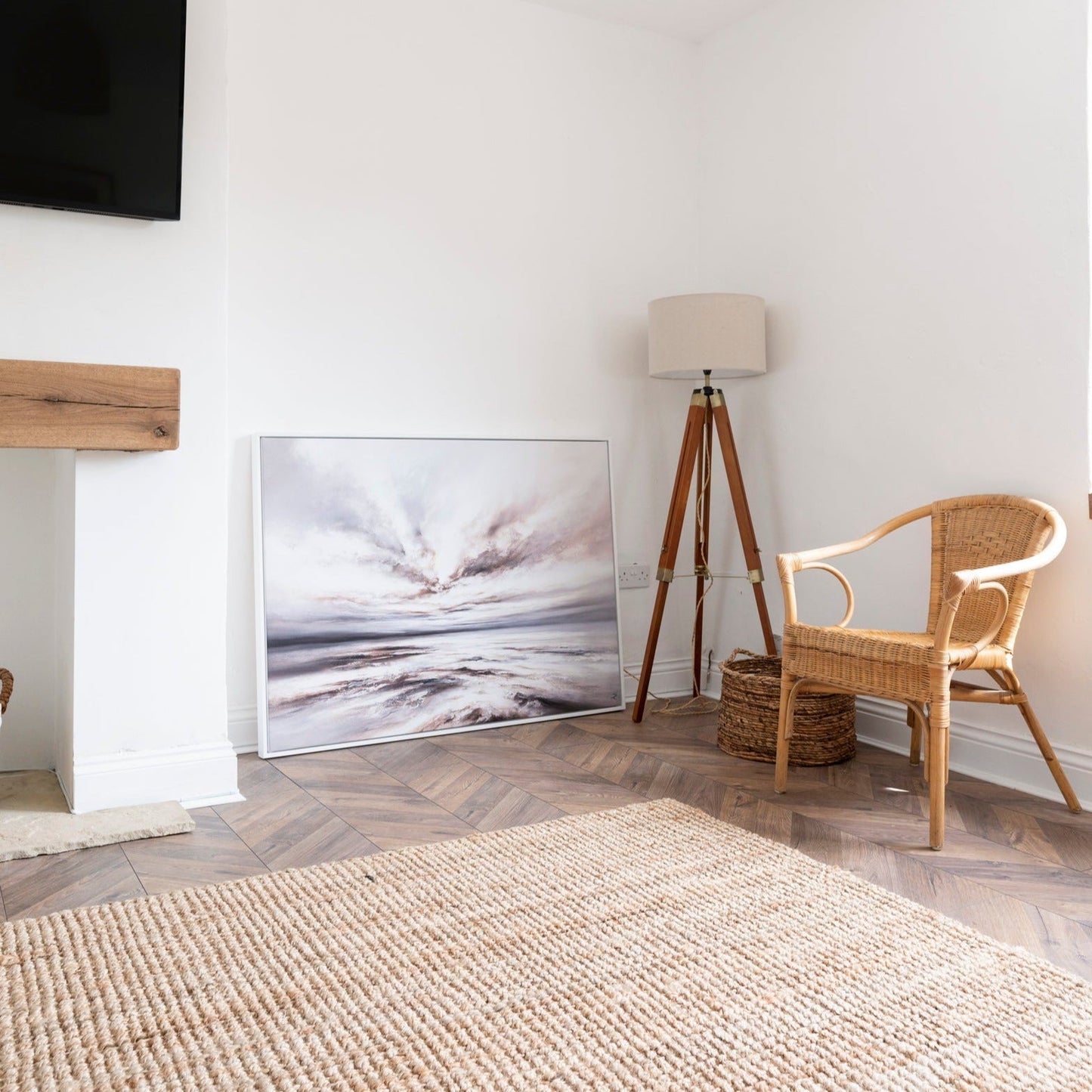 Drift Landscape Framed Printed Canvas