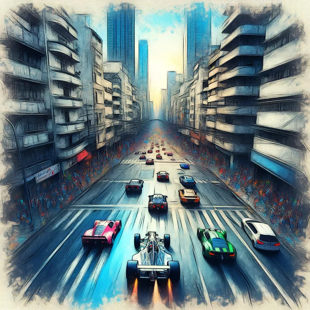 Drone City Racer Canvas