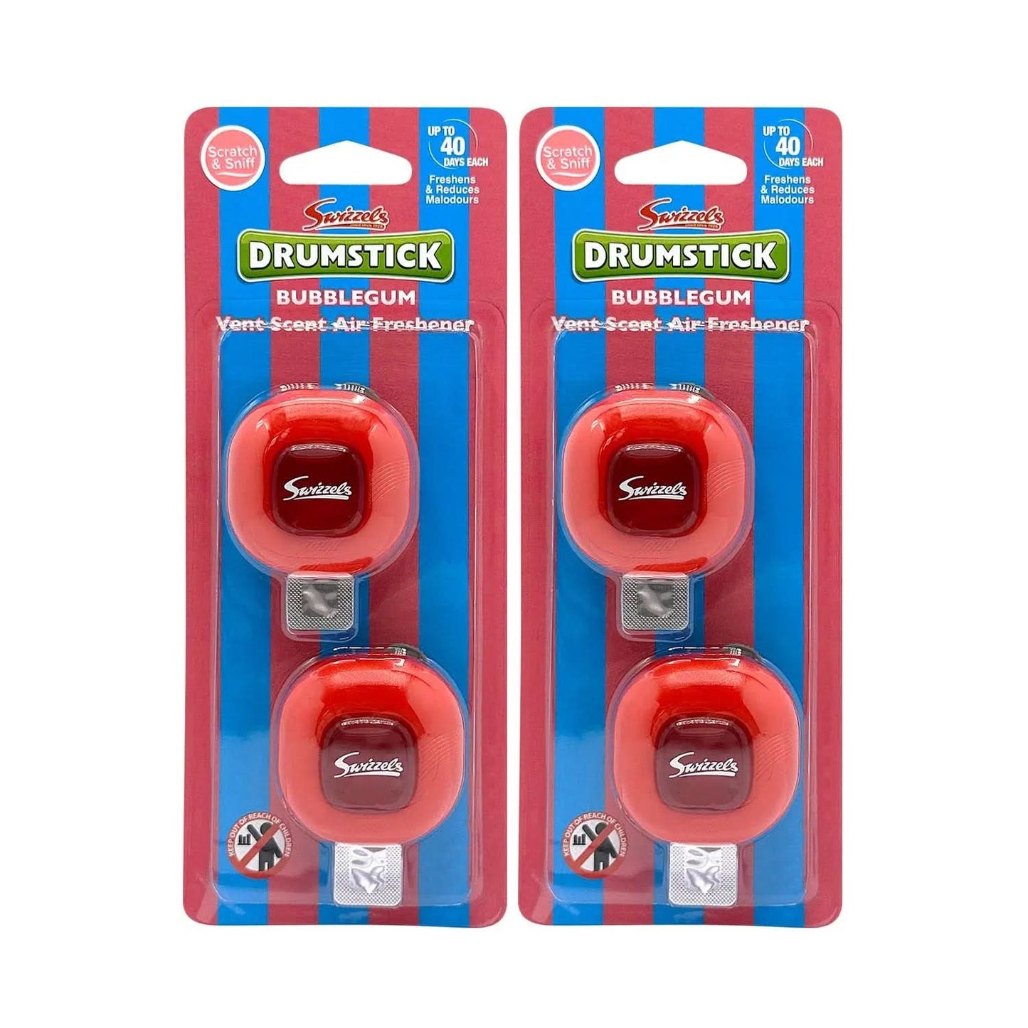 Swizzels Bubblegum Drumstick Twin Vent Clip Car Air Freshener
