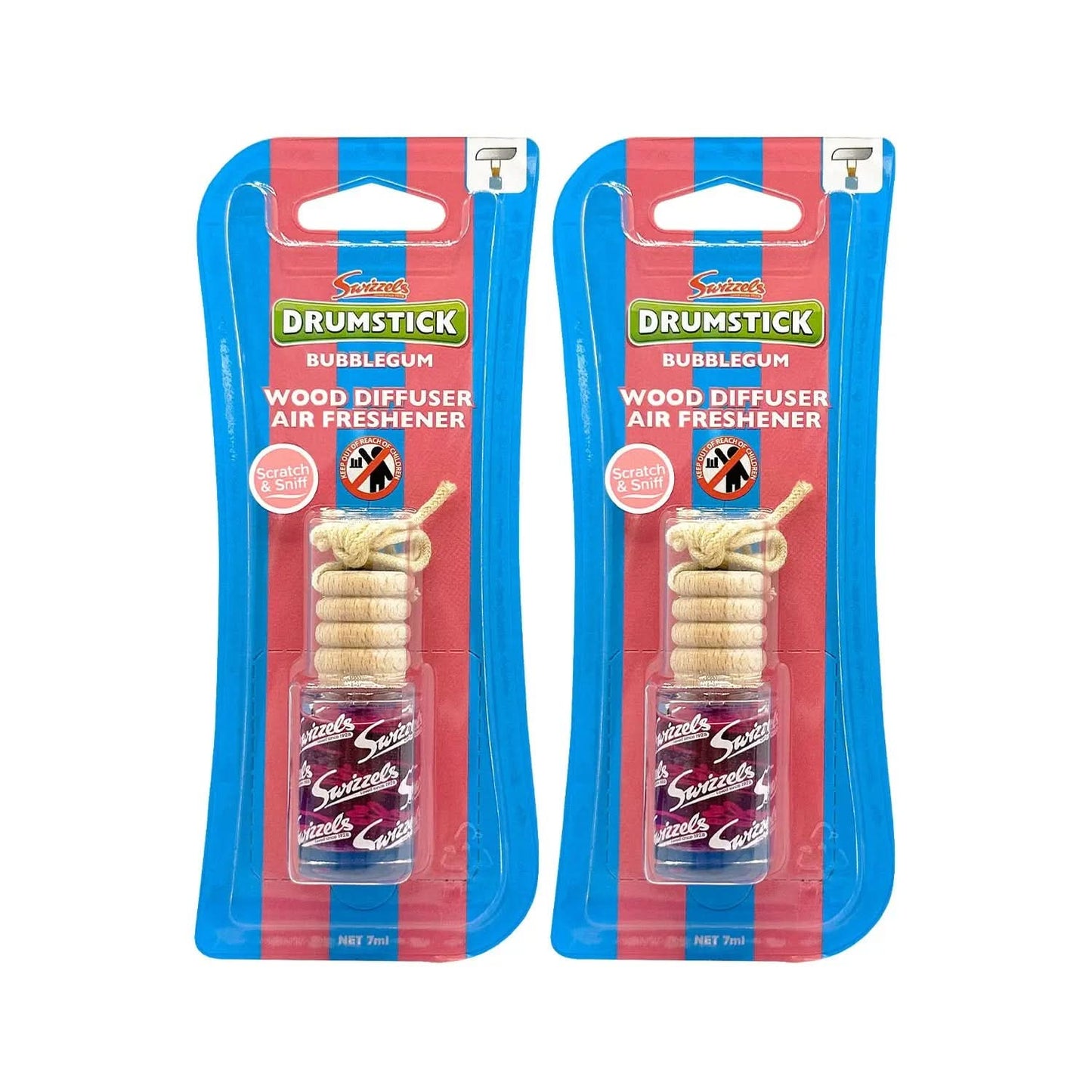 Swizzels Bubblegum Drumstick Wood Diffuser Car Air Freshener