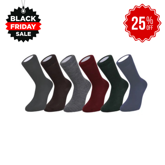 Duchy Everyday Merino Socks - 6 Pair Bundle Classic Dark Selection
