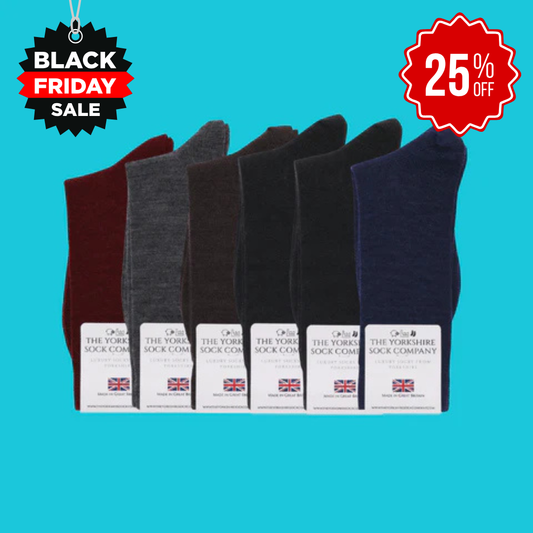 Duchy Everyday Merino Socks - 6 Pair Bundle Classic Dark Selection