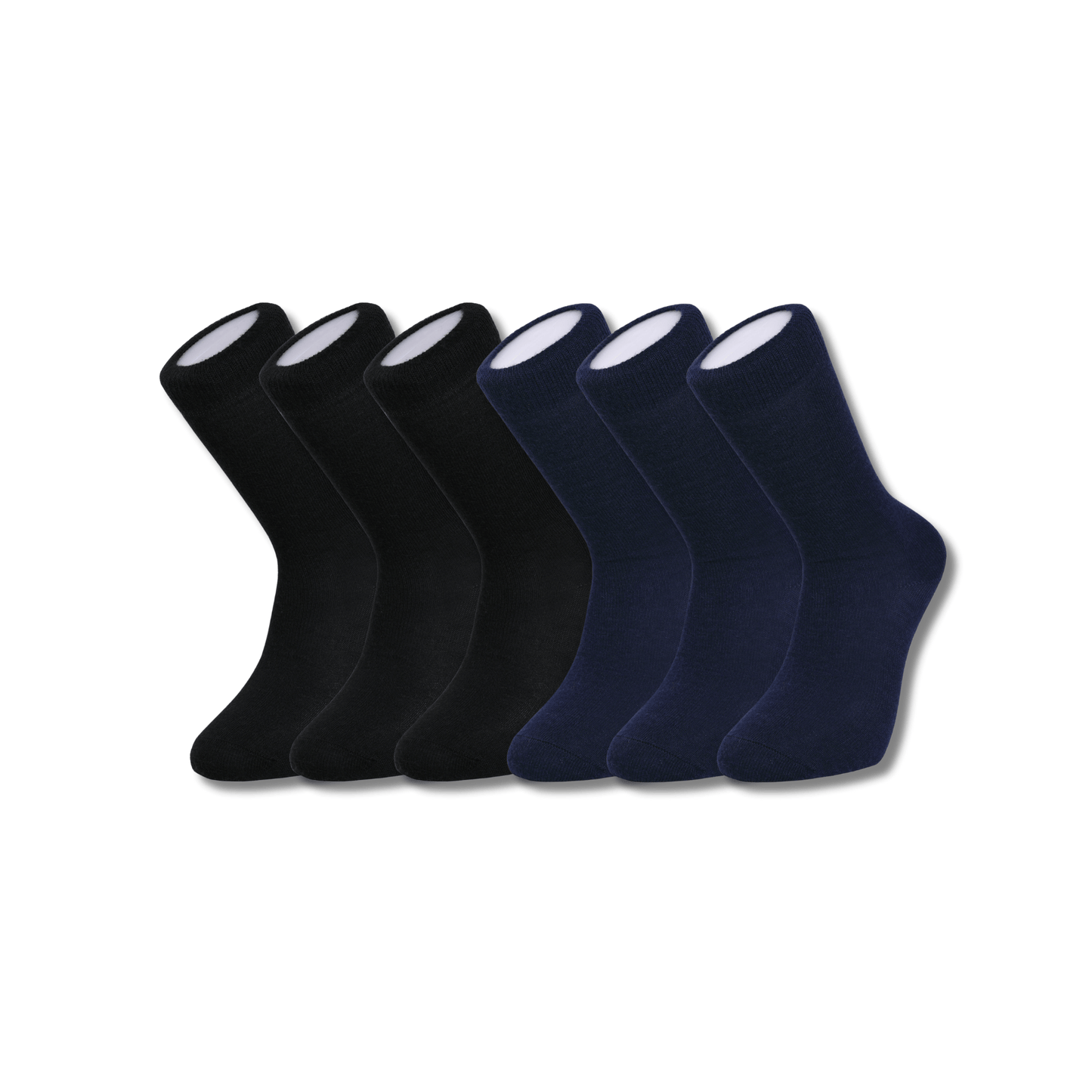 Duchy Everyday Merino Socks - 6 Pair Bundle Black & Navy