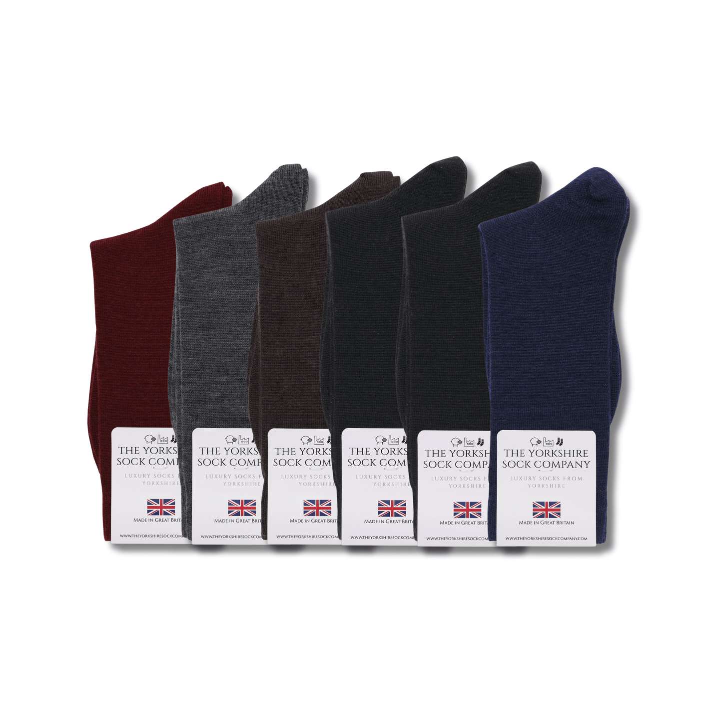 Duchy Everyday Merino Socks - 6 Pair Bundle Classic Dark Selection