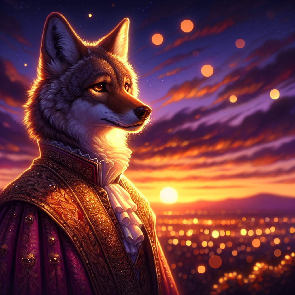 Dusk Majesty Coyote Canvas