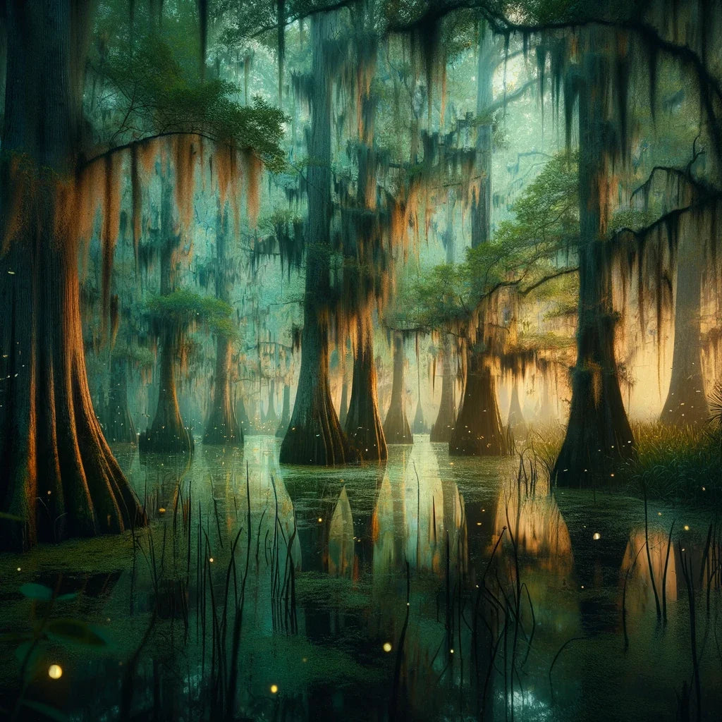 Dusk Swamp Enchantment Canvas