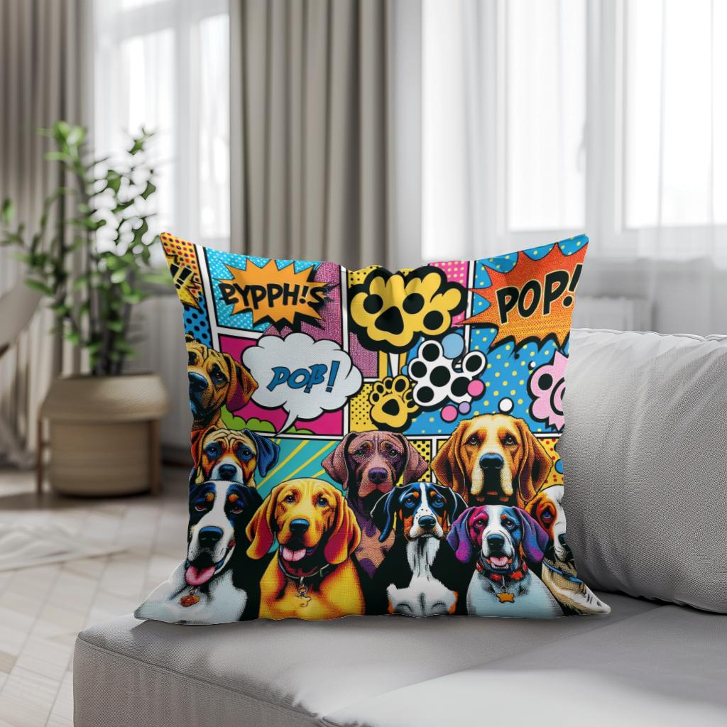 Pop Paws Parade Cotton Cushion