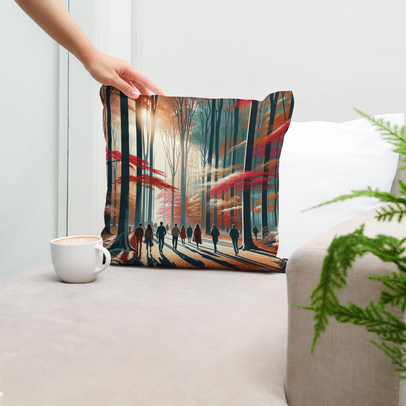 Autumnal Harmony Cotton Cushion