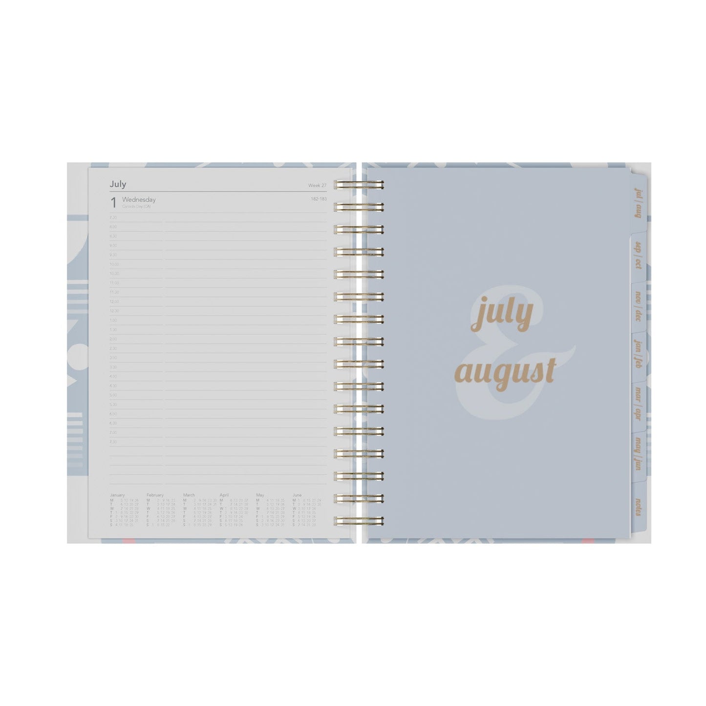 2026-2027 Mid Year Planner - 13 Month A5 Day-to-Page Diary - Hard Cover - Collins Debden Scandi Range