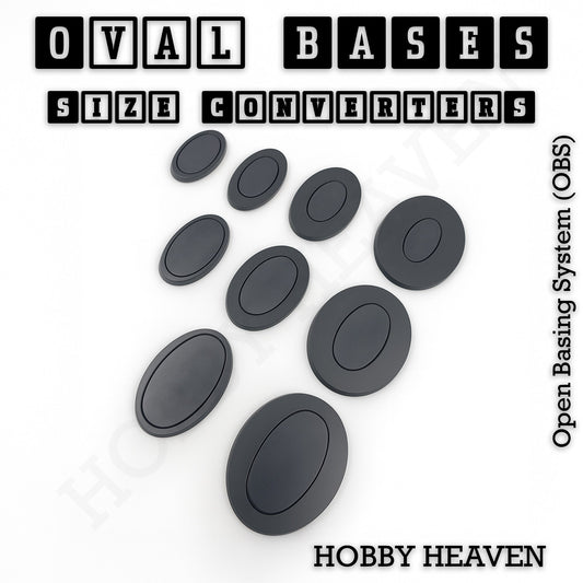 Oval to Oval Bases Size Converters 3D Print Full Range