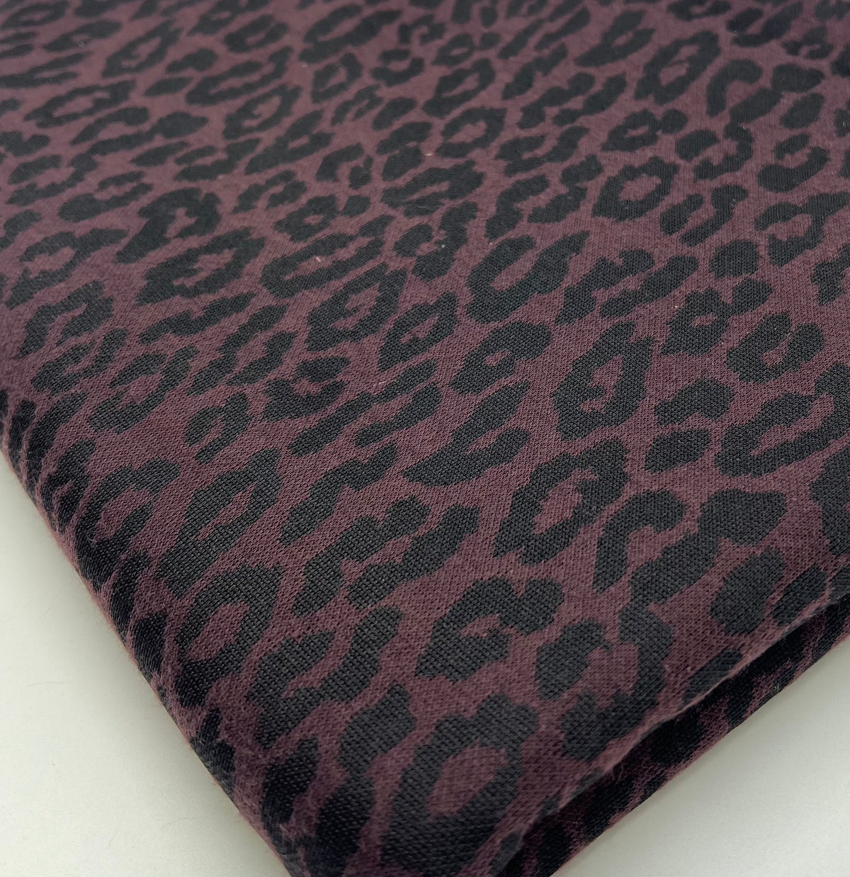 Burgundy Animal Jacquard 2 Way Stretch Fabric