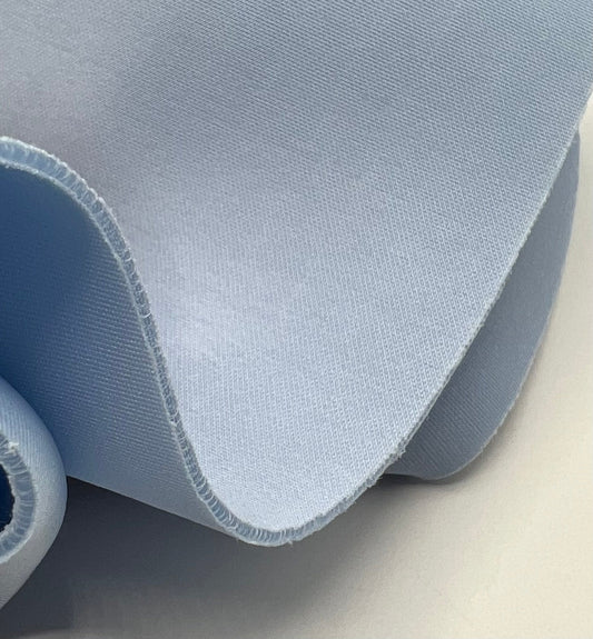 Plain Sky Blue Scuba Foam 3D Mono Scuba Stretch Fabric