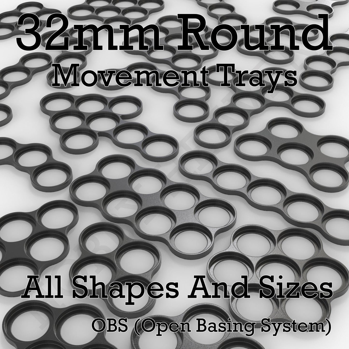 32mm Movement Trays for Tabletop Games | Compatible with Popular Miniatures | Full Range