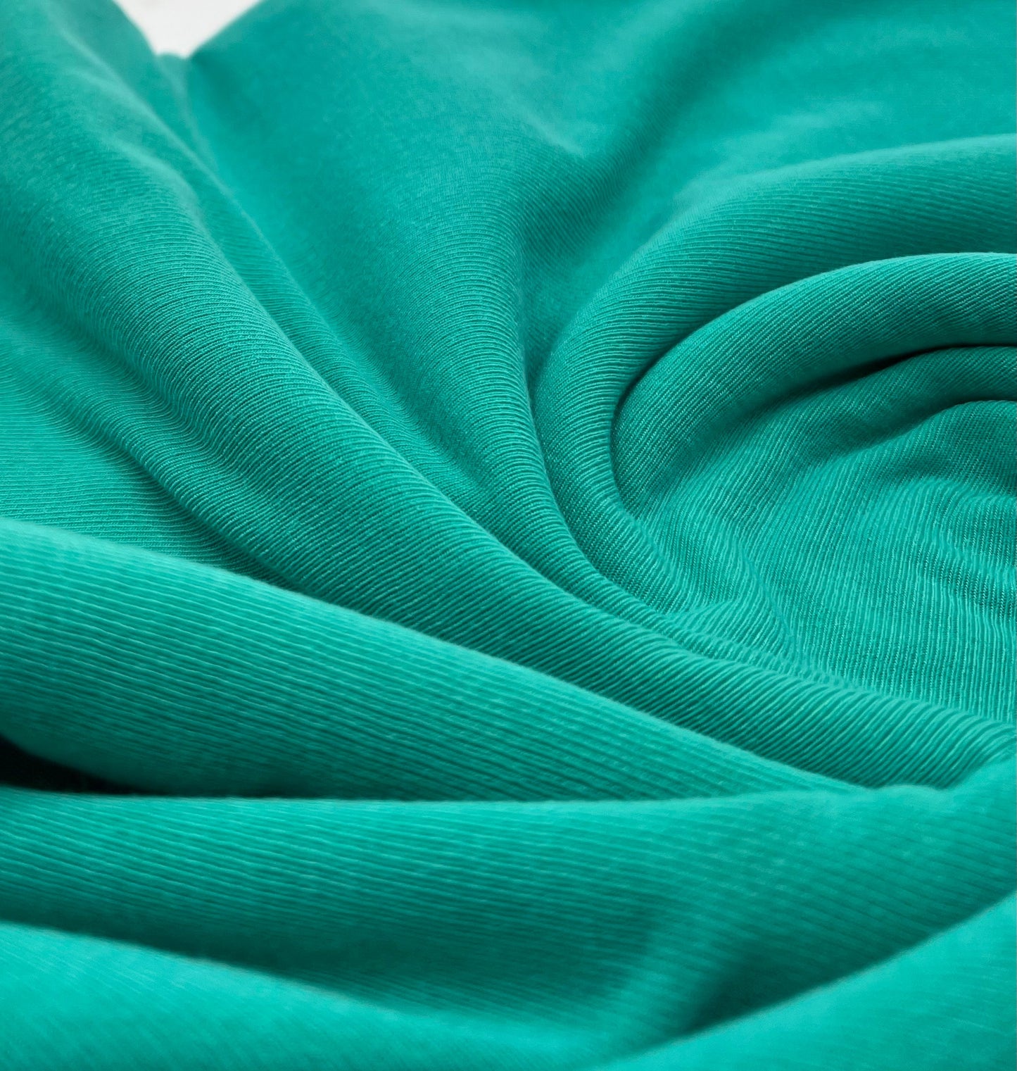 Jade Green Lightweight Melange Knit Stretch Fabric