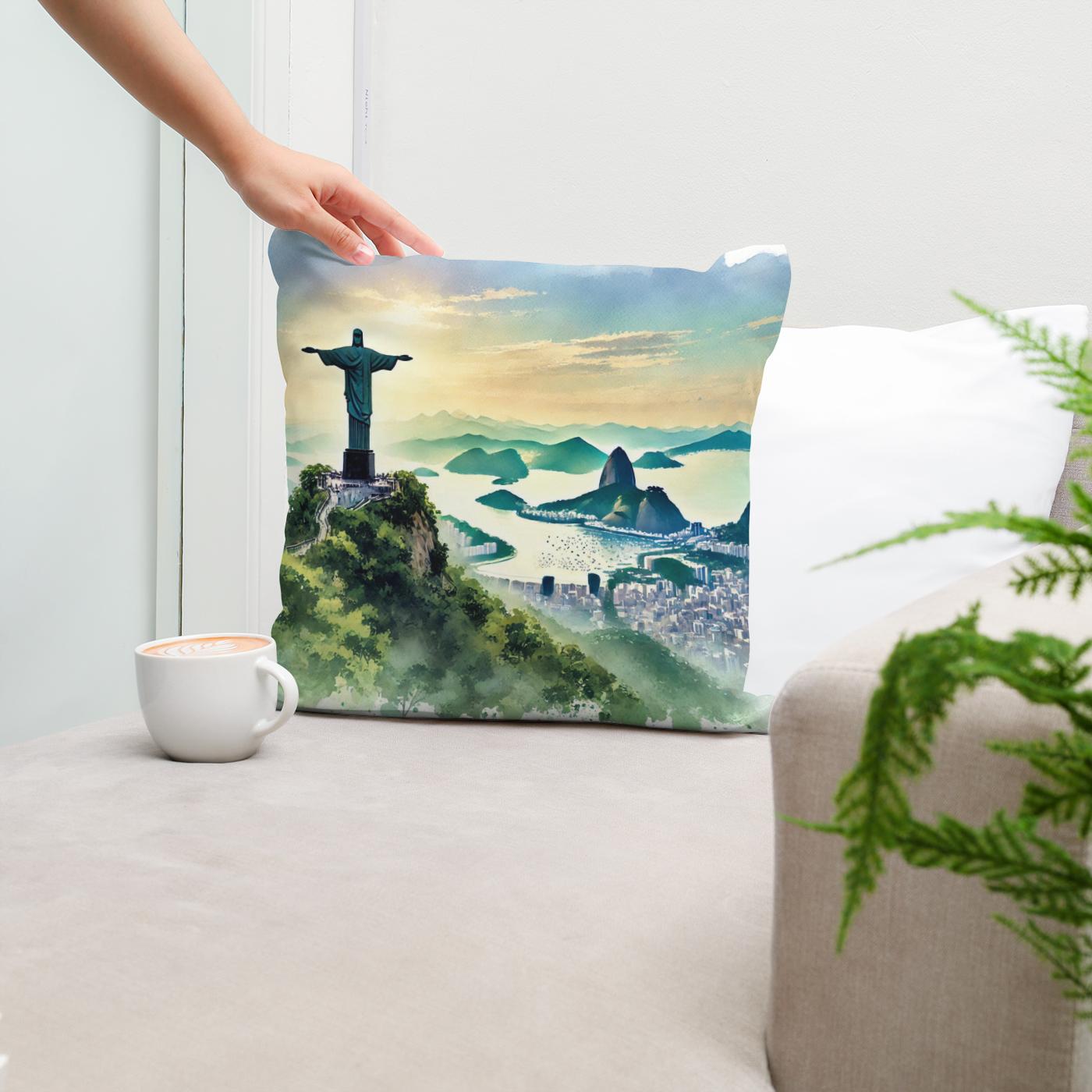 Rio Reverence Watercolour Cotton Cushion