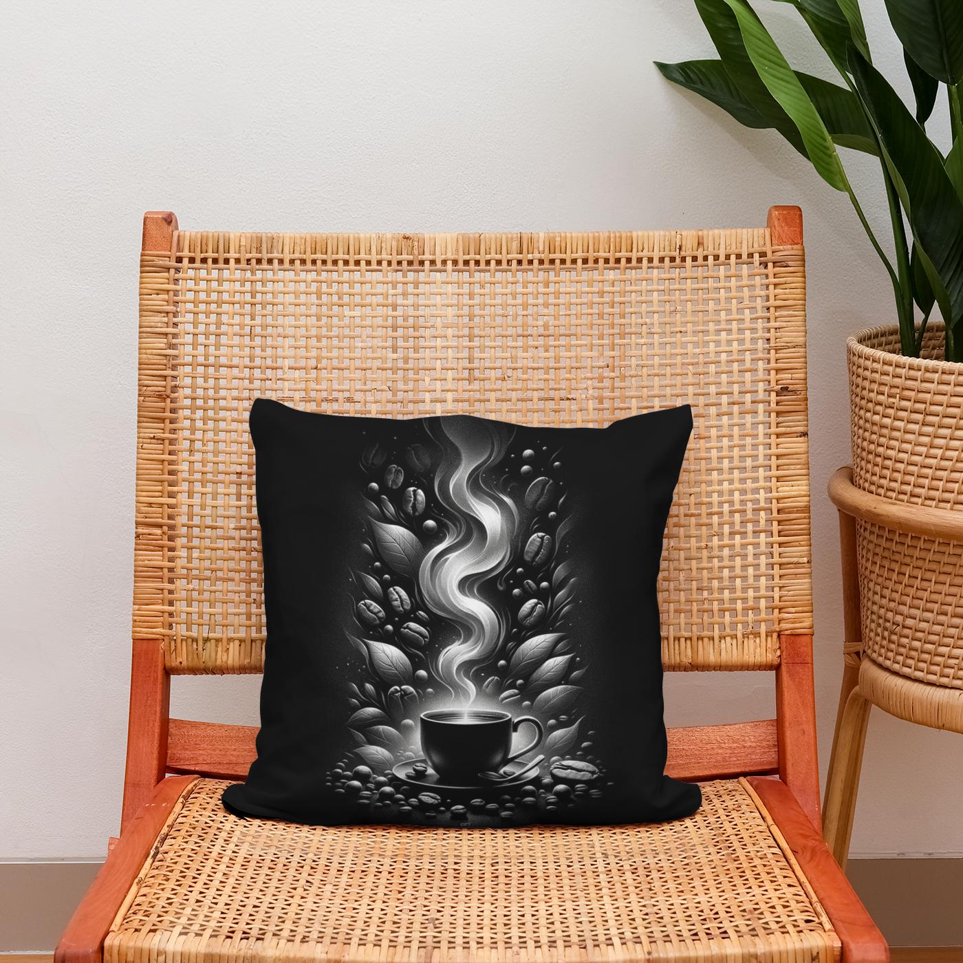 Steamy Mornings: Silver Aroma Cotton Cushion