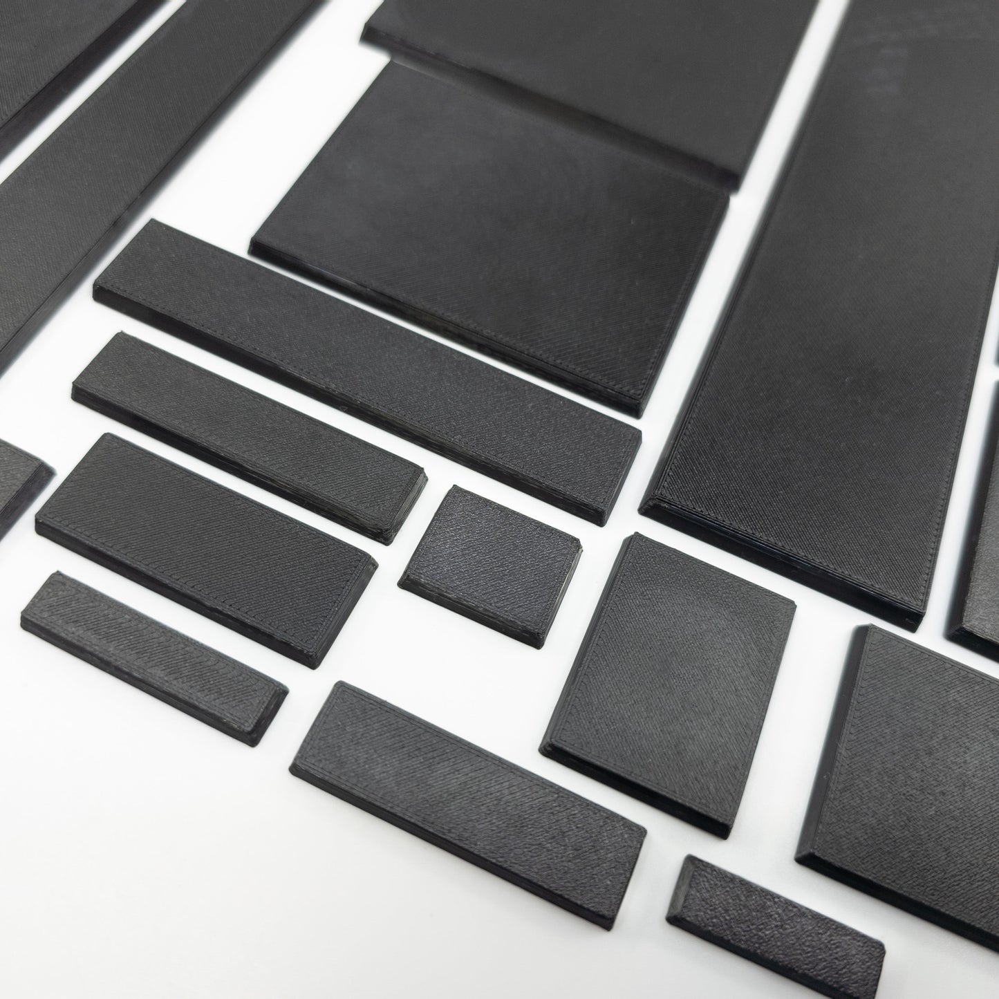 Rectangle Bases Range Sizes - 125x50mm to 200x175mm Large Sizes 3d Print Full Range Tabletop Games