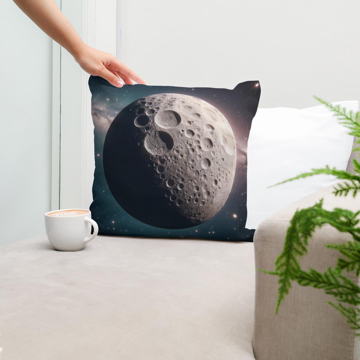 Callisto's Cratered Legacy Cotton Cushion