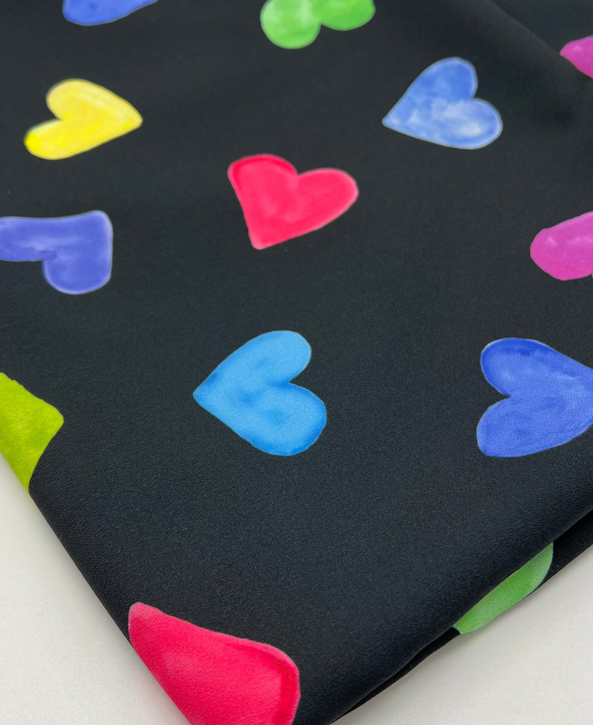 Love Heart Lightweight Crepe Fabric 160GSM Non Stretch