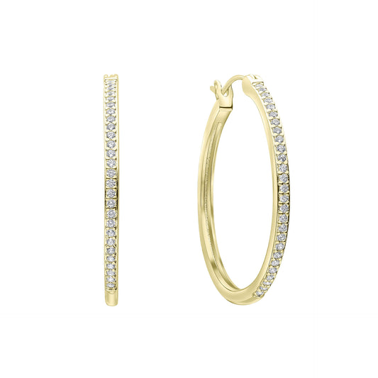 Diamonfire 33mm Large Hoop Earrings