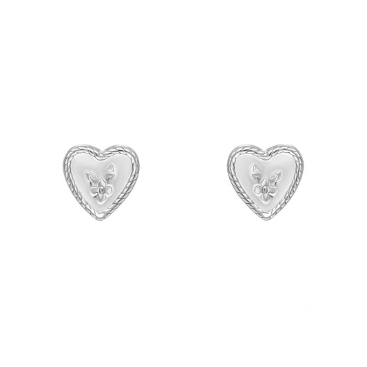 Laura Ashley Silver Spring Posy Vintage Stud Earrings
