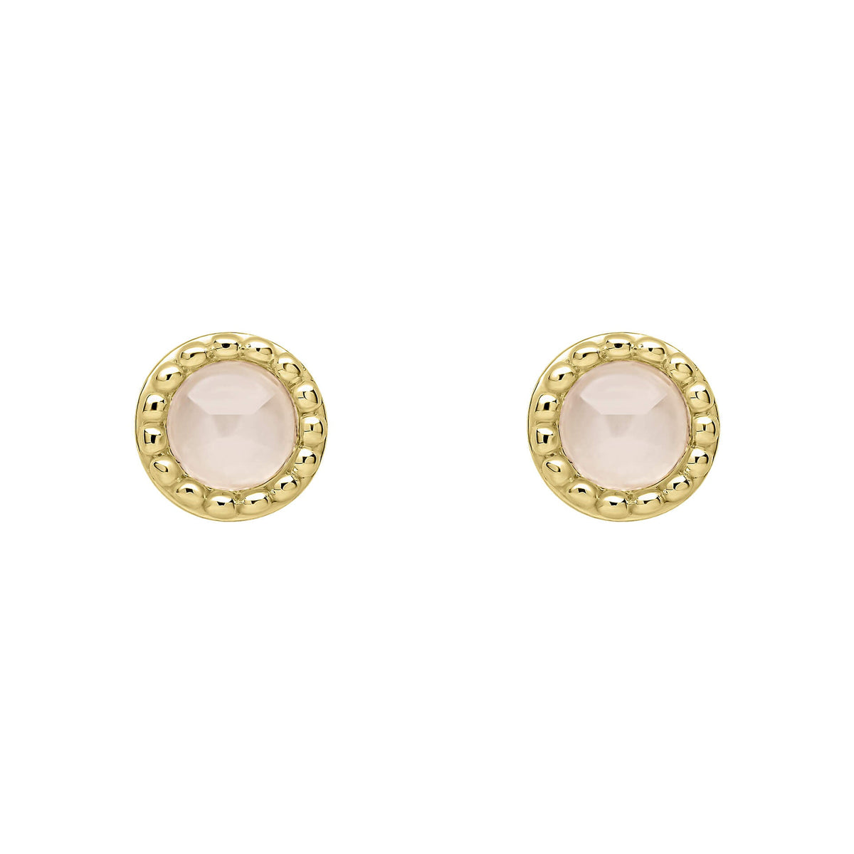 Beginnings Milgrain Semi-Precious Cabochon Birthstone Earrings