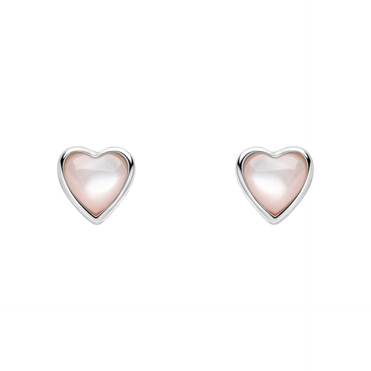 Laura Ashley Silver Kids Rosmere Love Heart Stud Earrings