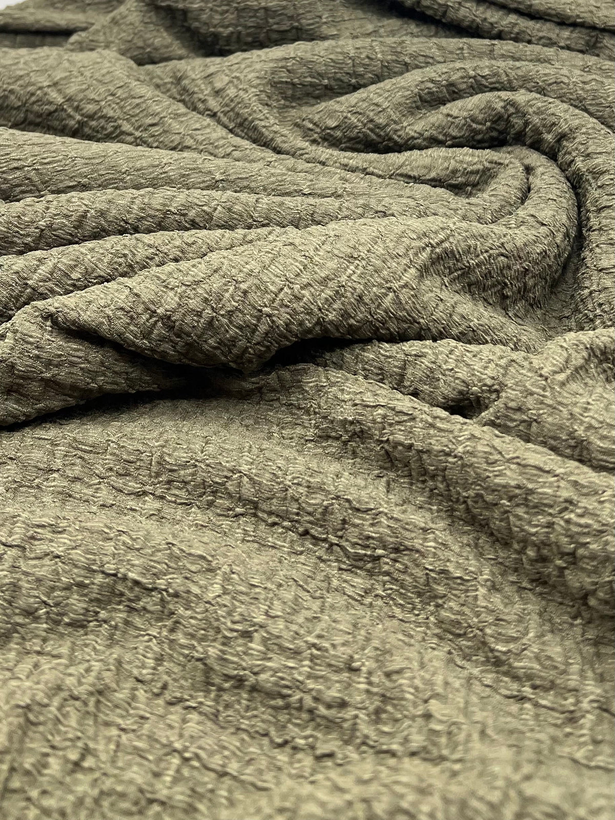 Khaki Nacho Soft Textured Stretch Fabric