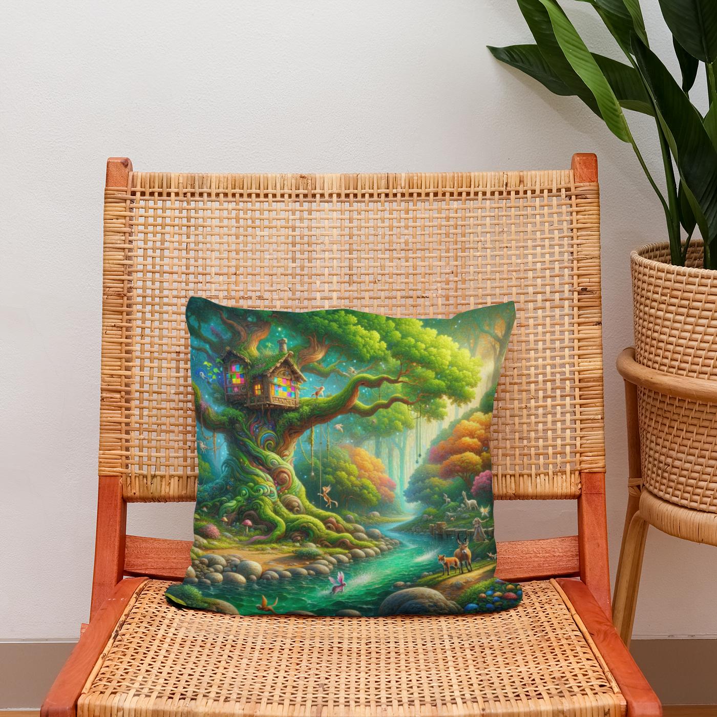 Enchanted Nature's Playground Cotton Cushion