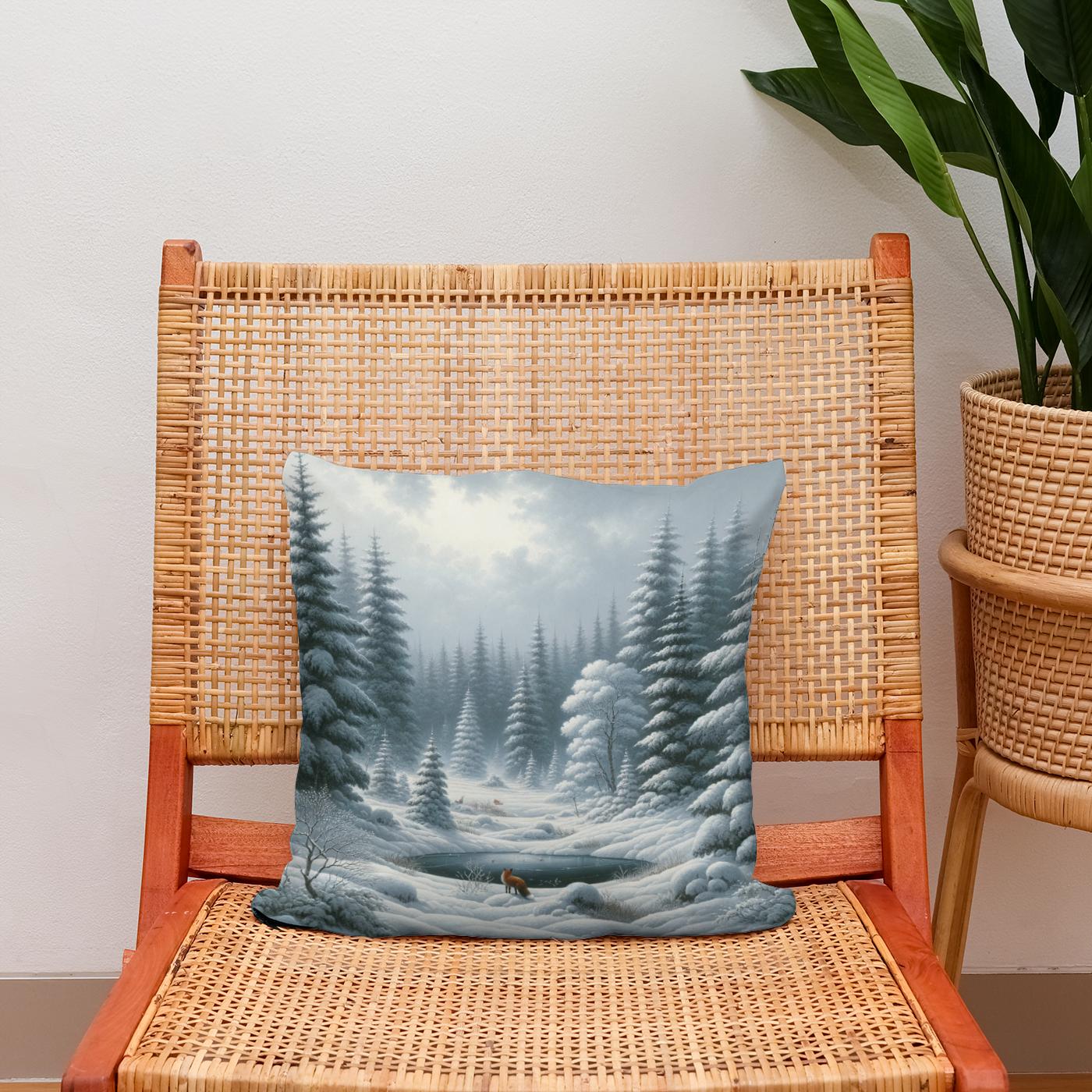 Winter's Whisper Cotton Cushion