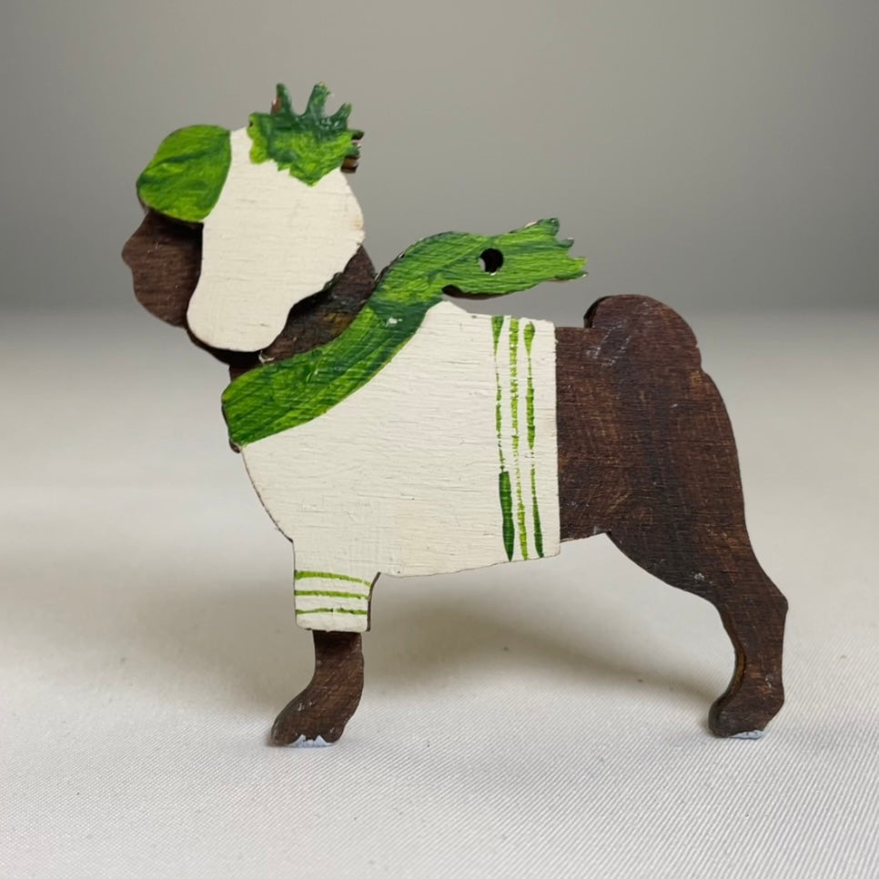 Companion Dog Bauble - Handmade Ornament by Curious Rabbit ®