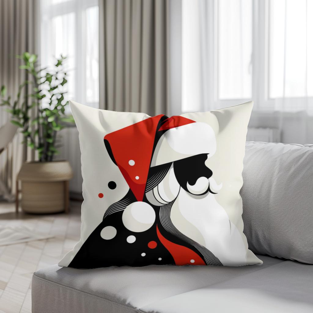 Simplified Santa Cotton Cushion