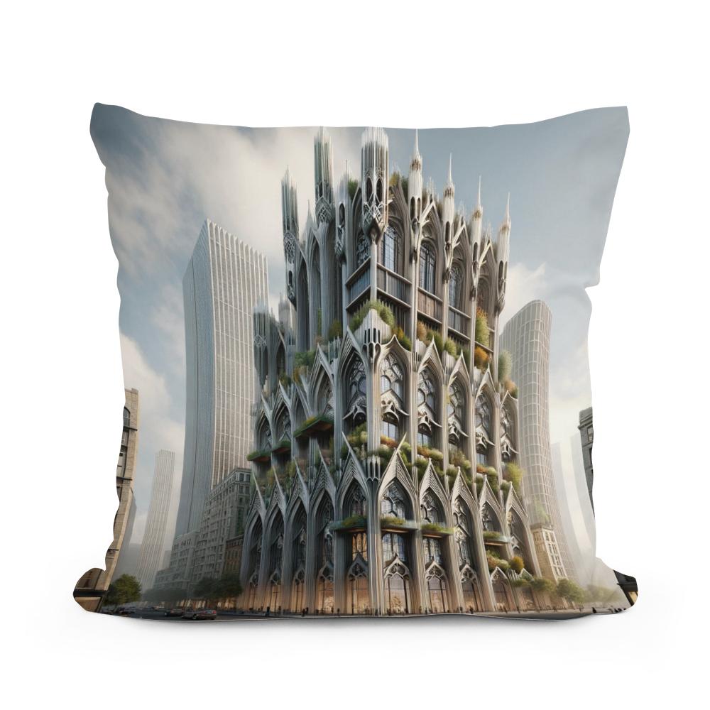 Gothic Urban Fusion Cotton Cushion