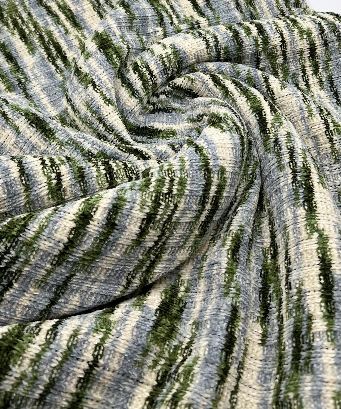 Green Chunky Cosy Knitted 260GSM 2 Way Stretch Fabric