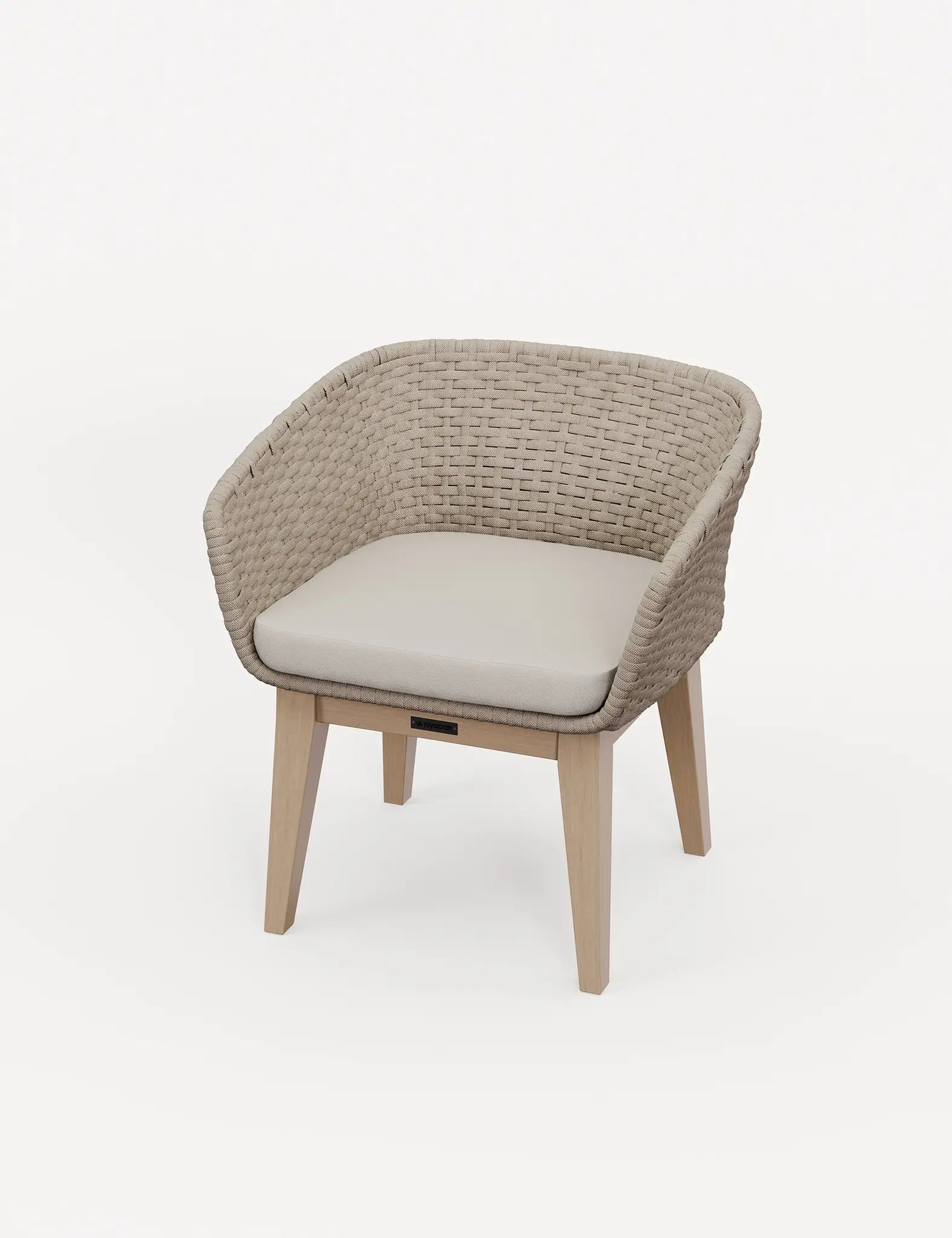 Roma 4 Seater Round Sunray with Terrazzo Insert Dining Set with Eden Dawn Chairs