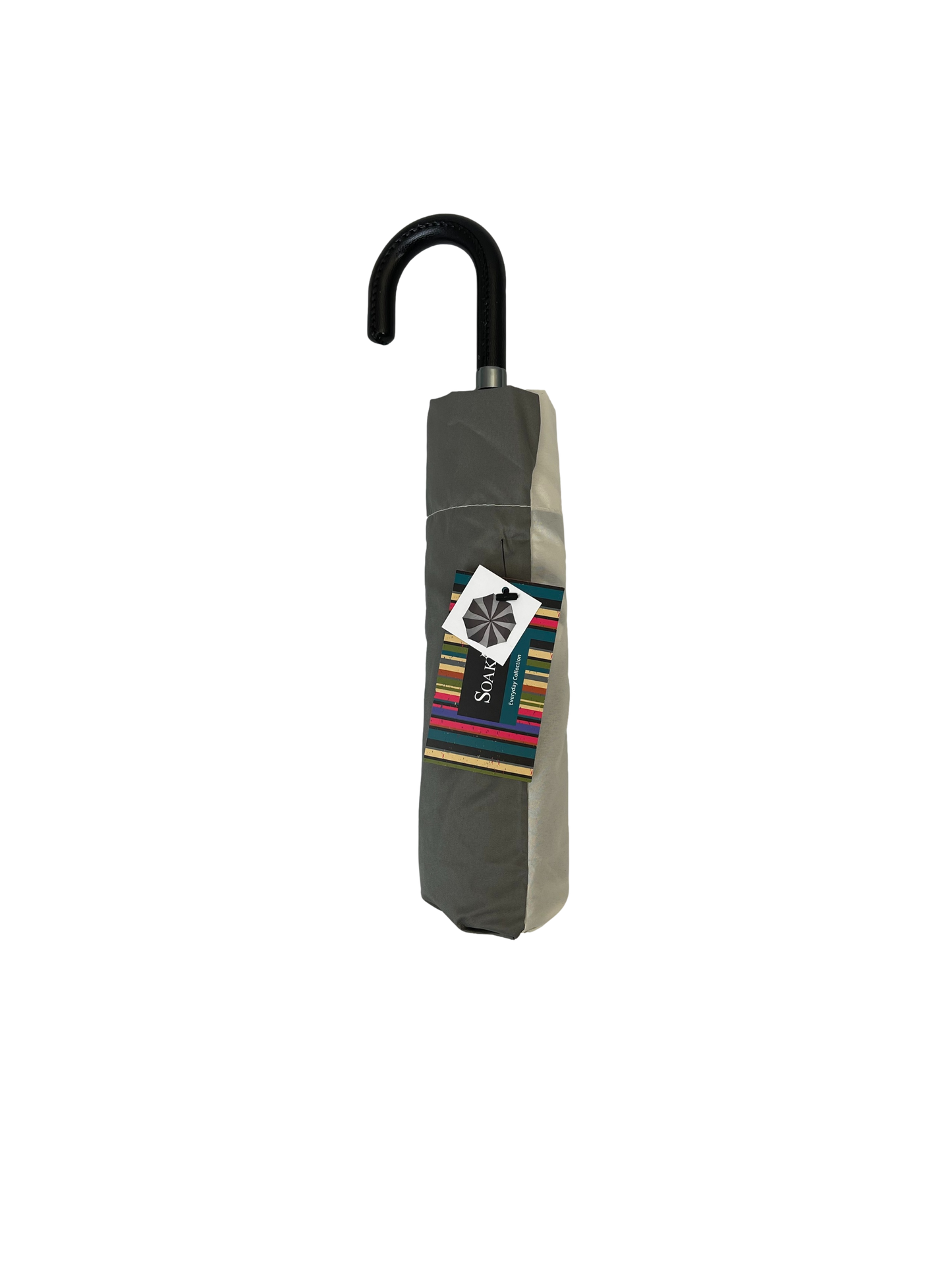 Everyday Swirl Folding Umbrella Charcoal/Cream