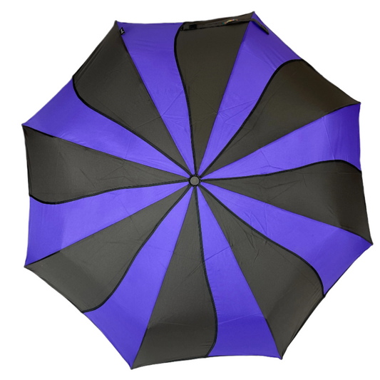 Everyday Swirl Folding Umbrella Purple/Black