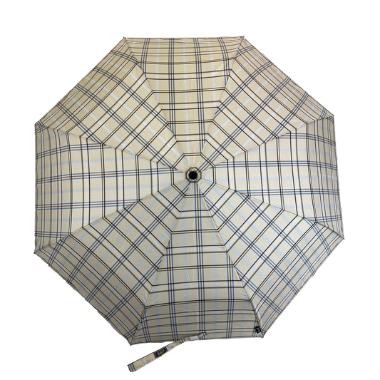 Everyday Tartan Folding Umbrella Cream