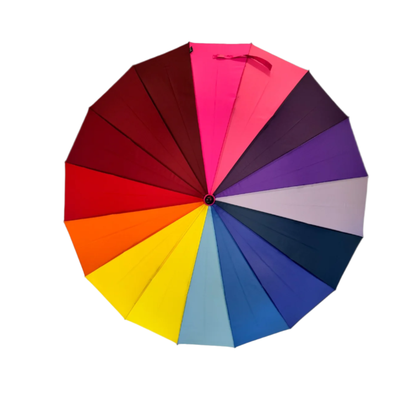 Manual Stick Umbrella (16 Ribs) with rainbow colours