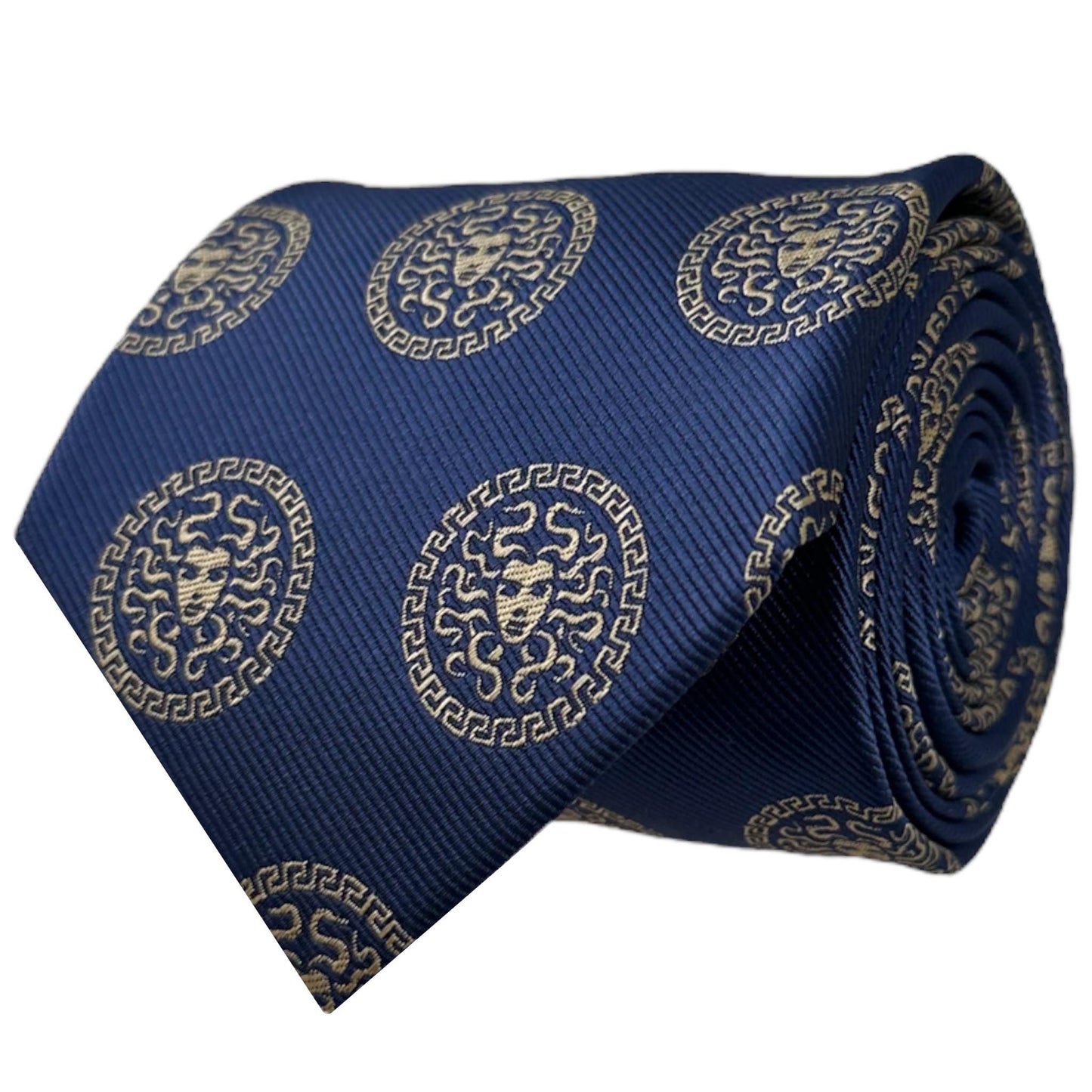 Medusa Tie Blue & Gold