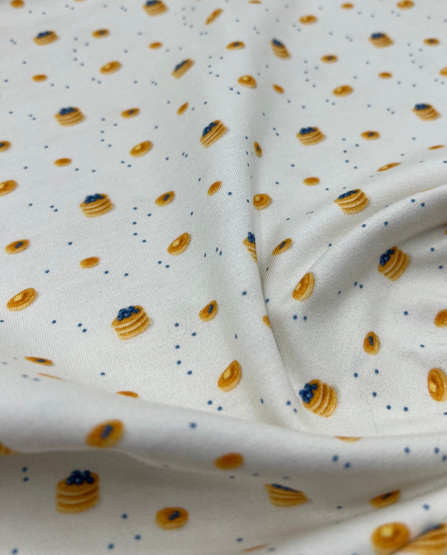 Blueberry Brunch Print Cotton Stretch Jersey 200 GSM 95/5 Lycra 4 Way Stretch