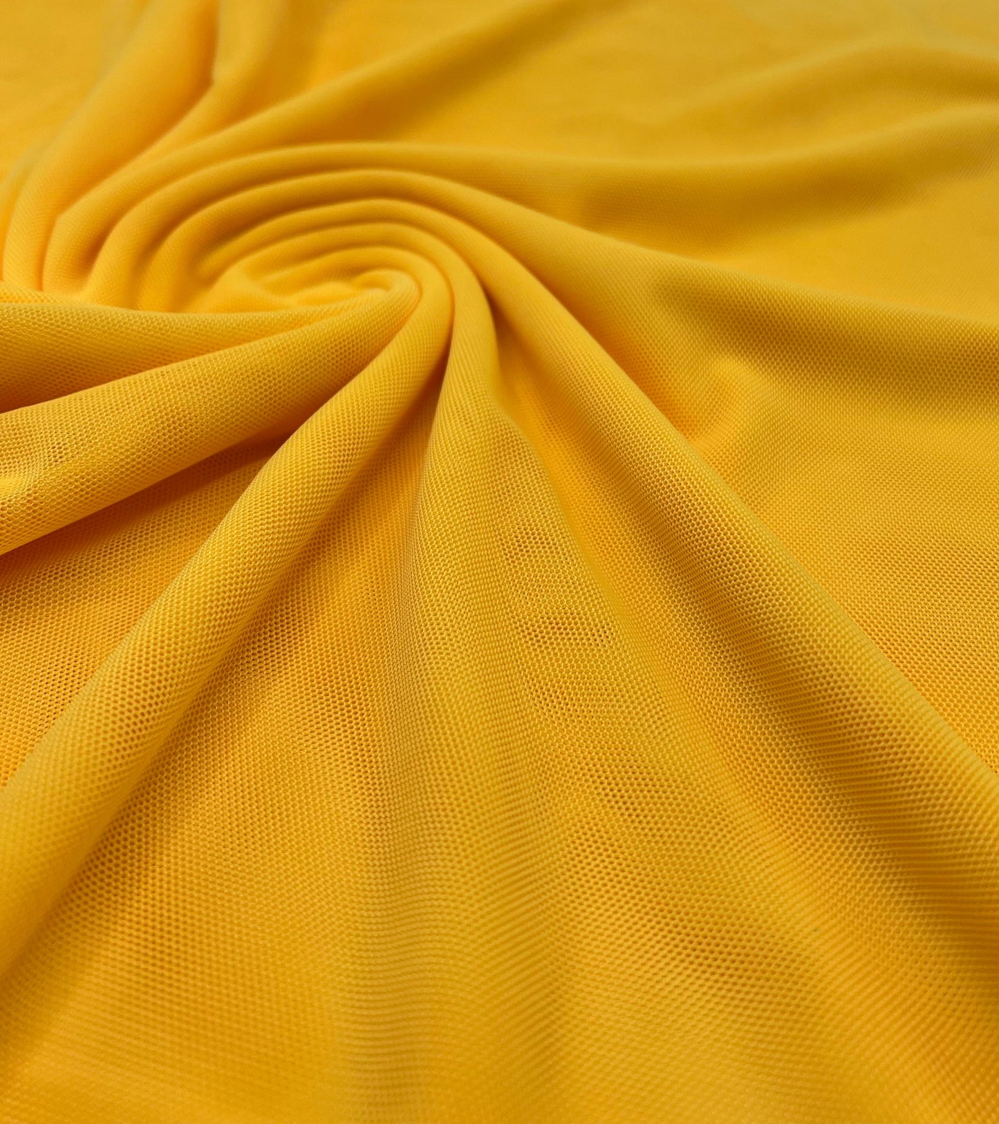 Plain Yellow Mesh Fabric Stretch