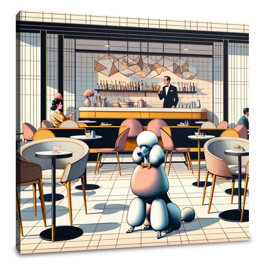 Parisian Poodle Canvas