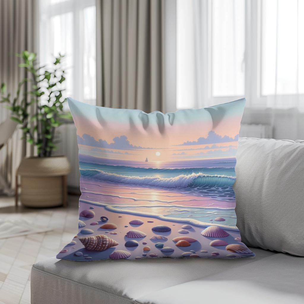 Sunset Serenity Cotton Cushion