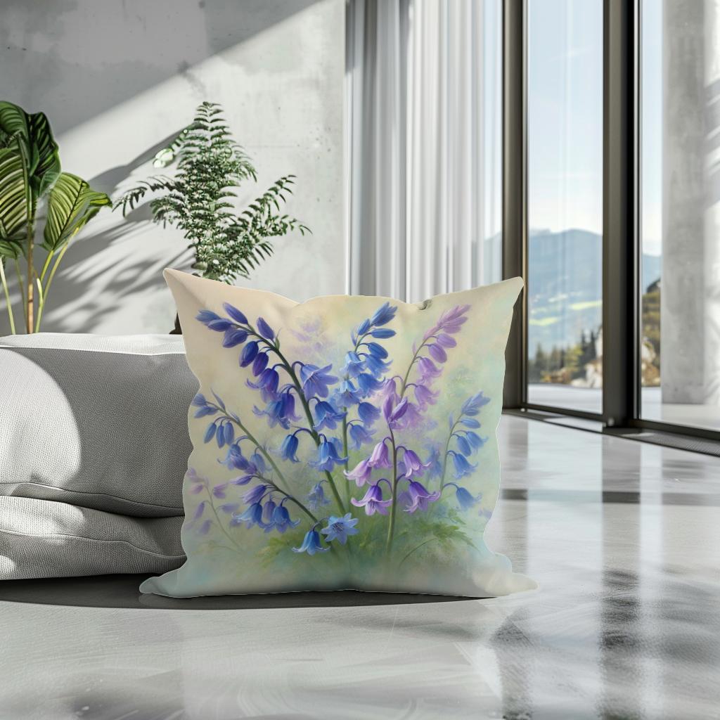 Whispering Bluebells Cotton Cushion