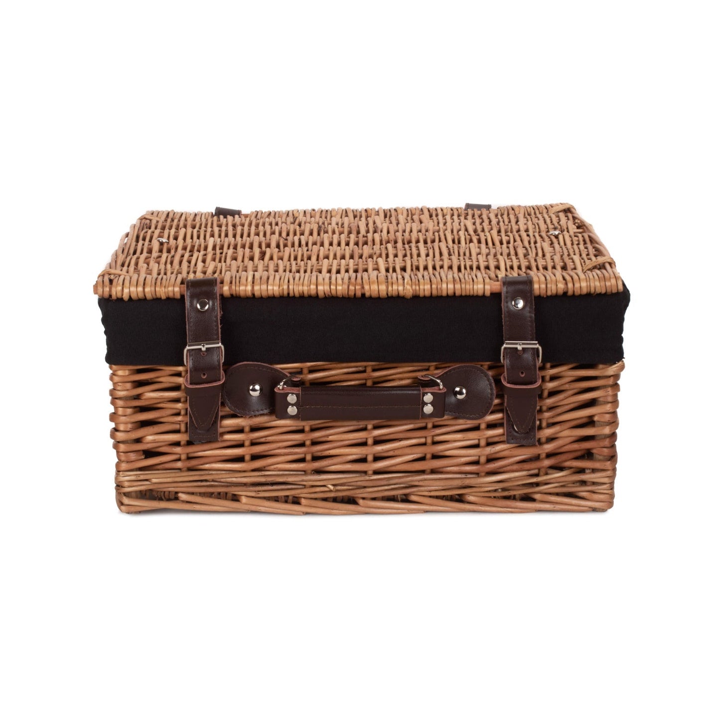 16 Inch Double Steamed Willow Hamper with Black Lining
