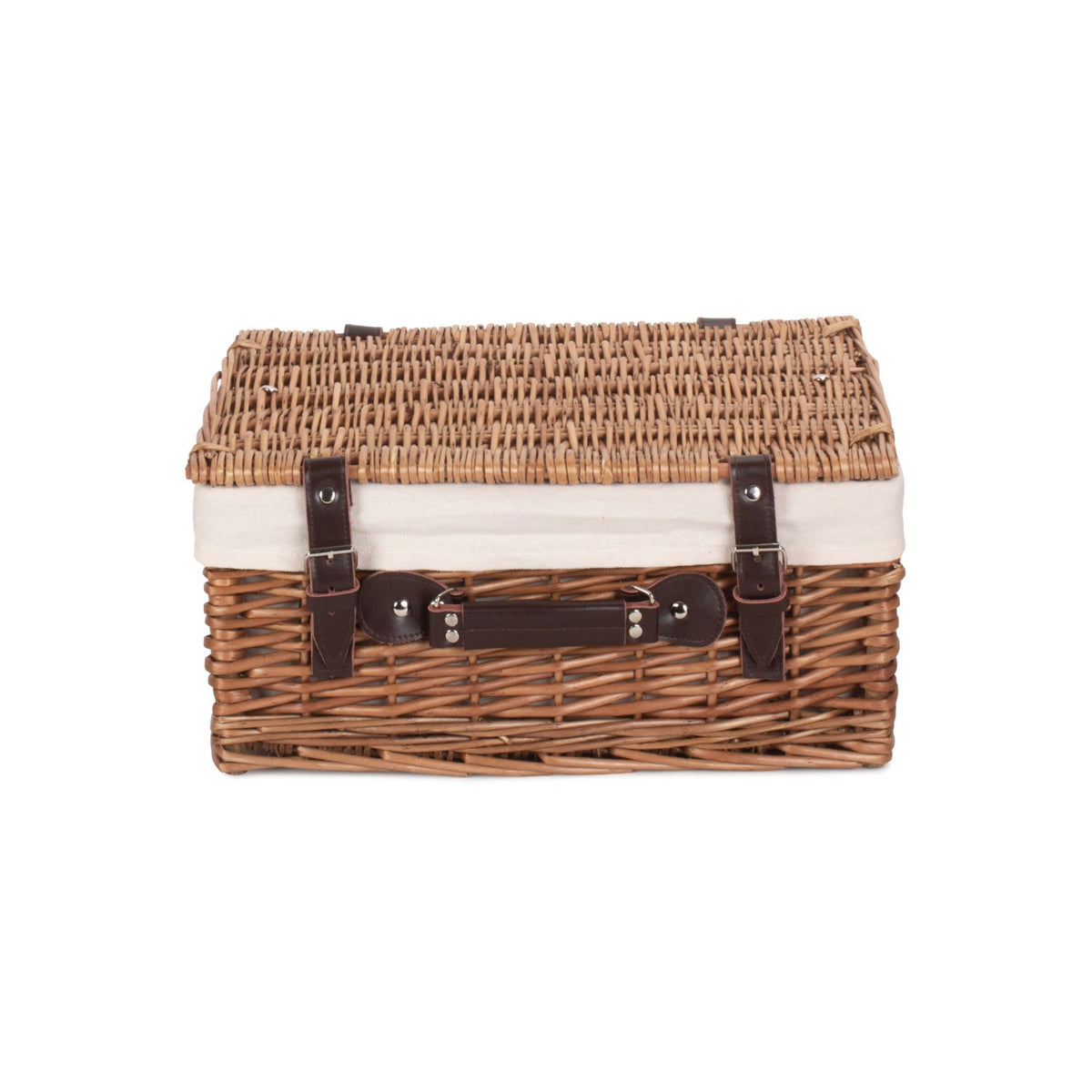 16 Inch Double Steamed Hamper with White Lining