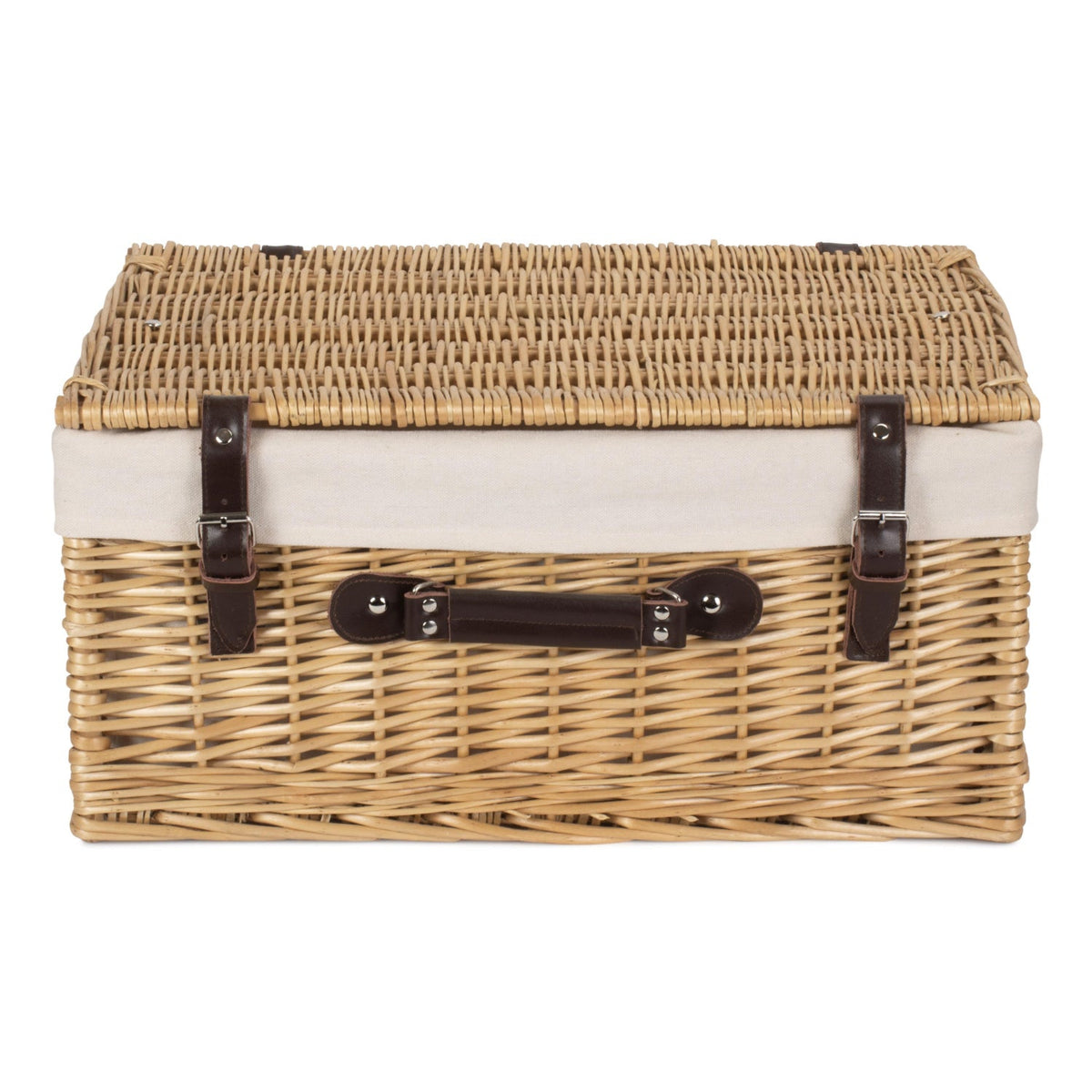 20 Inch Buff Willow Hamper Trunk with White Lining