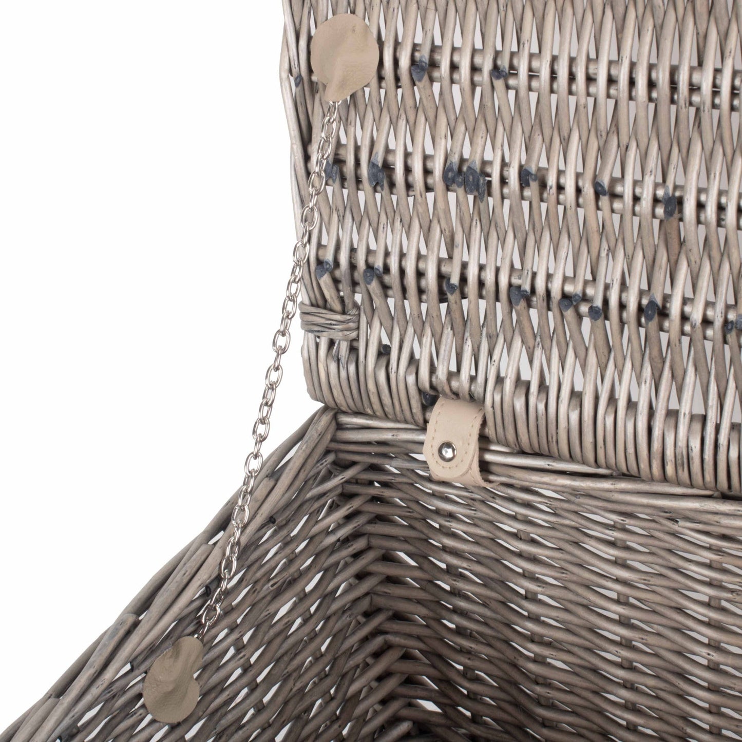 20 Inch Antique Wash Willow Hamper
